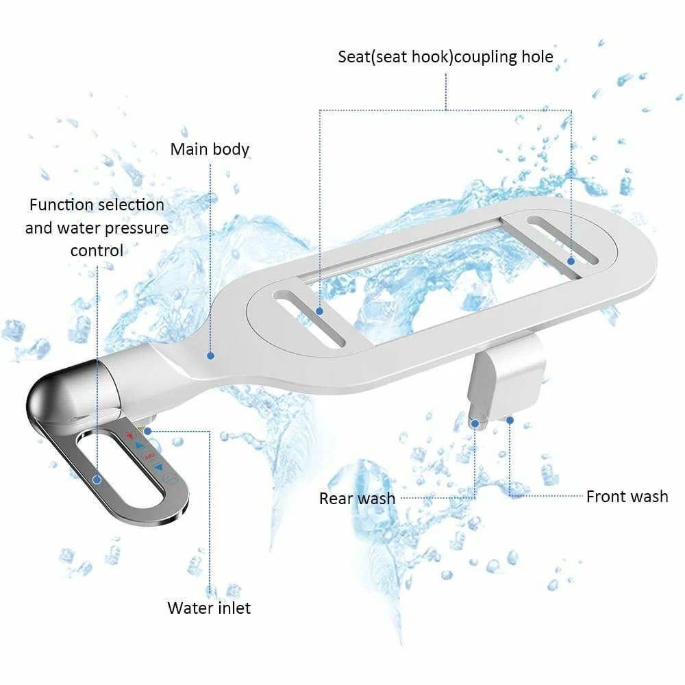 🚿 Non-Electric Dual Nozzle Bidet Toilet Washer – Hygienic Self-Cleaning, Easy Installation & Water Pressure Control ✨
