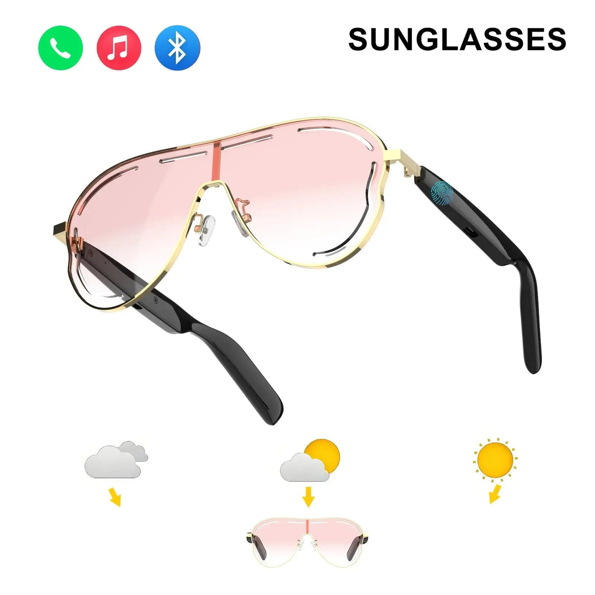 💕Hot sale 45% OFF😎 Smart Bluetooth 5.4 Audio Sunglasses – Open-Ear, UV & Blue Light Protection