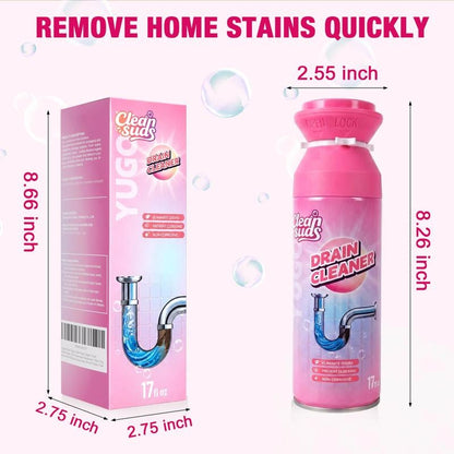 Household Safe Foam Mousse Drain Cleaner - Clog Remover, Deodorizer for Kitchen Drains and Sinks