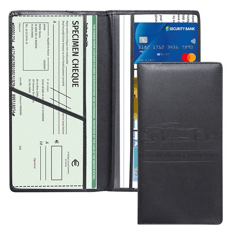 Porta Tarjetas de Registro y Seguro de Coche