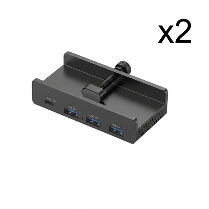 Aluminum Clip-on USB 3.2 Desktop Hub
