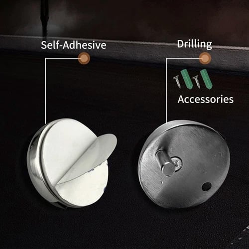 HOT SALE🔥  Hidden Stainless Steel Rubber Dual-use Door Stopper Door Holders