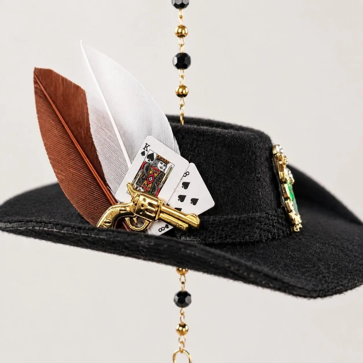 ✝️St. Jude Car Blessing Charm. Handmade Protection Gift Decoration-Black Sombrero Car Ornament Car Trinkets