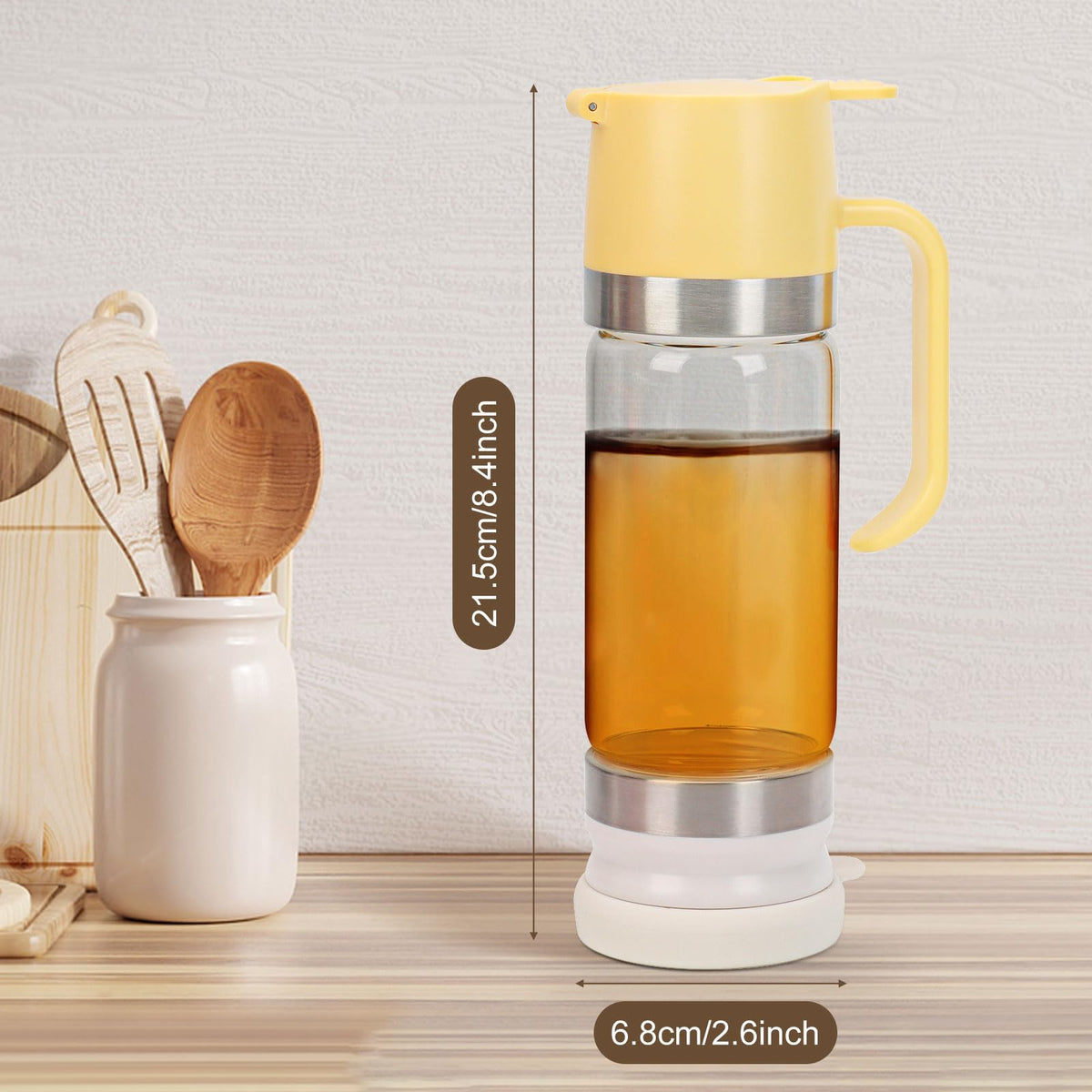 🍯12oz No-Drip Glass Honey & Syrup Dispenser – Mess-Free, Easy Pour & Perfect for Kitchen & Breakfast  ✨ 🍽️