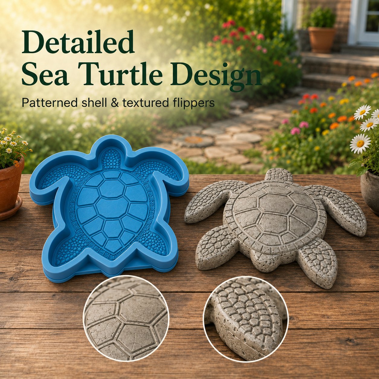 🌊 Reusable Ocean Theme Garden Art Mold – Make Your Garden Truly One of a Kind (📦Buy 2 Free Shipping)