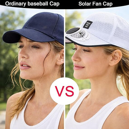 ☀️ OFERTA ESPECIAL 2026 Gorra de Refrigeración Profesional para Exteriores – Gorra con Ventilador de Energía Dual Solar + USB con Protección Solar UPF 50+