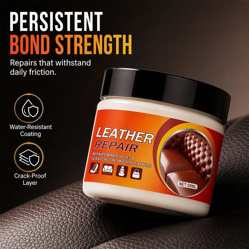 🛋️50% OFF NOW! Multi‑Functional Leather Scratch Repair Cream‑Professional Seamless Leather Restorer, Texture Restoration Balm for Sofa, Car Seats, Bags & Shoes