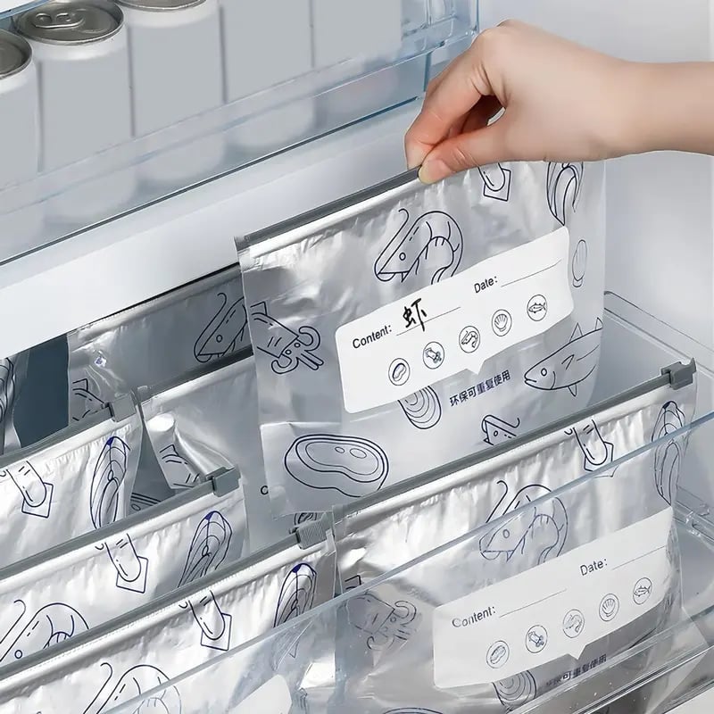 (30 unidades) Bolsas de almacenamiento resellables de papel de aluminio reutilizables
