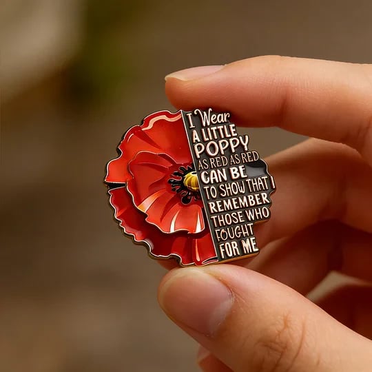 Unisex US Red Friday Exquisite Brooch - Waterproof & Sweat-Resistant Poppy Pin