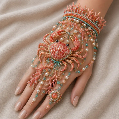 🔥 LAST DAY 49% OFF – 🌊 DIY Ocean Beaded Hand Bracelet Kit | Create Sea-Inspired Wearable Art with Colorful Beads, Ocean Charms & Jewelry Details 🐚💎✨