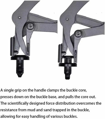 Car Clip Pliers & Trim Removal Tool, Spring-Loaded Fastener Rivet Remover for Auto Door Panels
