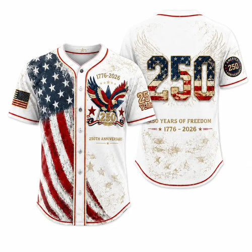 Camisa abotonada vintage del 250 aniversario con para conjuntos del 4 de julio 1776-2026