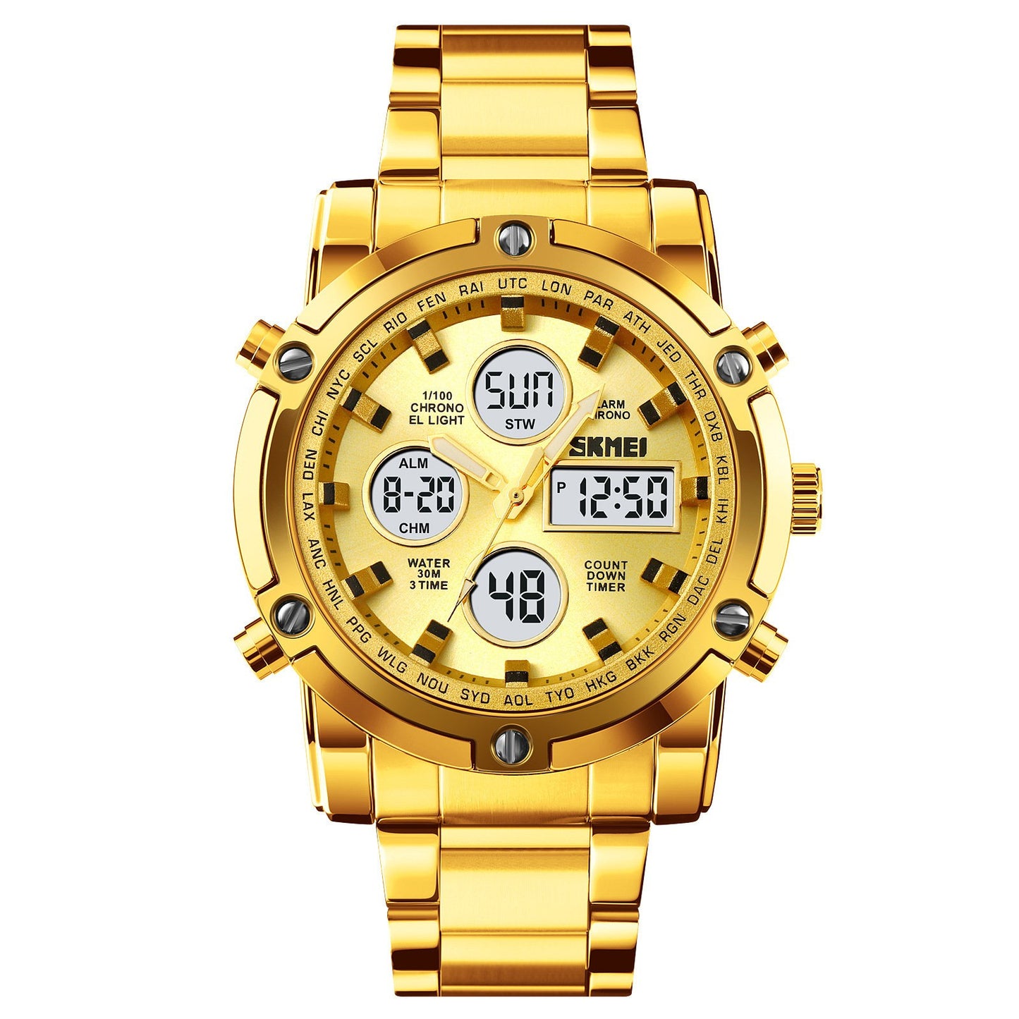 Waterproof Military Watch for Men – Analog-Digital, Stainless Steel & Shock-Resistant 🛡️