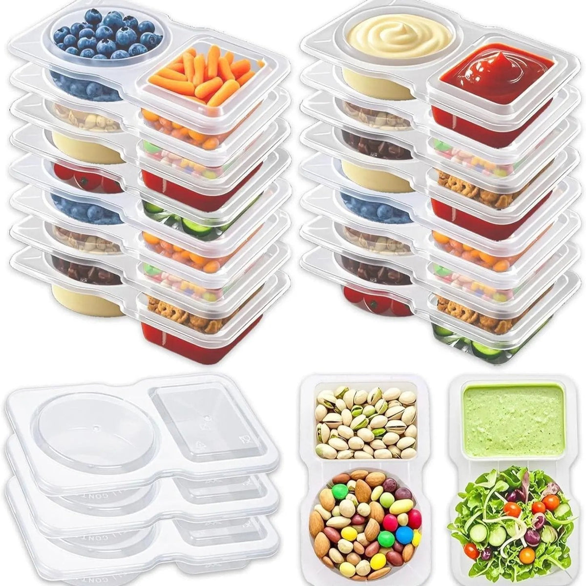 40  sets Reusable Snack Containers