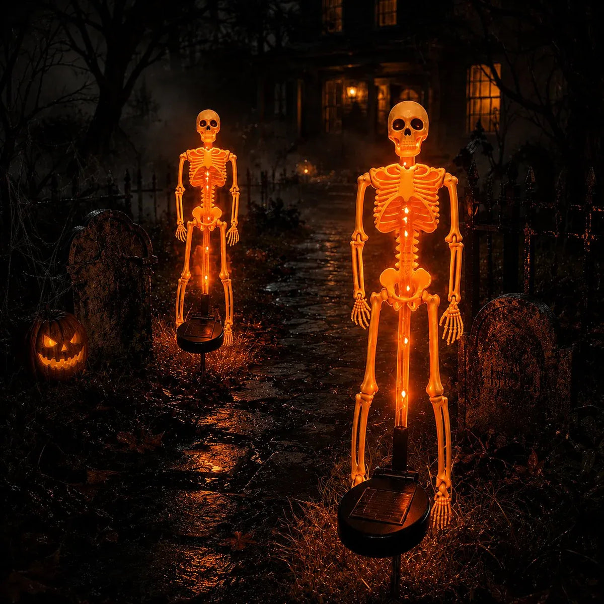 💀 Solar Skeleton Yard Stake