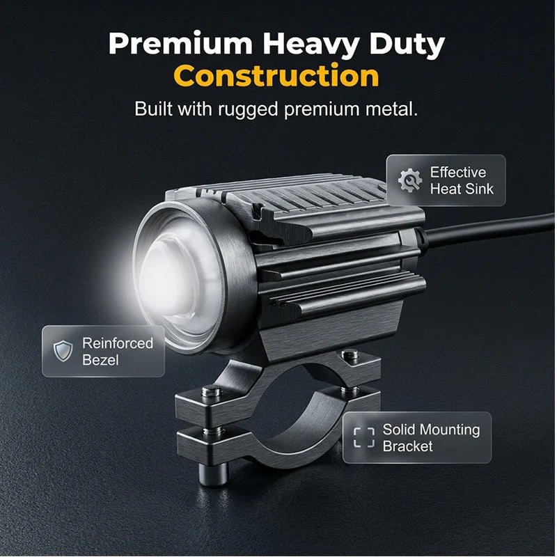 ⏰Foco LED universal para motocicleta, luz auxiliar de conducción de doble color