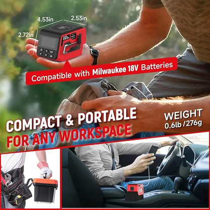 Adjustable 2-30V DC Voltage Regulator - Compatible with Milwaukee 18V Battery