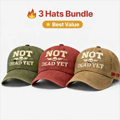 💥Up to 50% Off! 🧢NOT DEAD YET Veteran Dad Hat