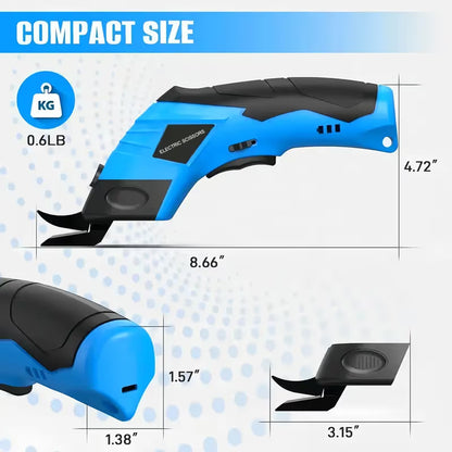 ELECTRIC SCISSORS cordless electric scissors, equipped with two alloy alloy steel blades, are suitable for cutting cardboard boxes, fabrics, and carpets