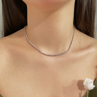 Crystal tennis necklace