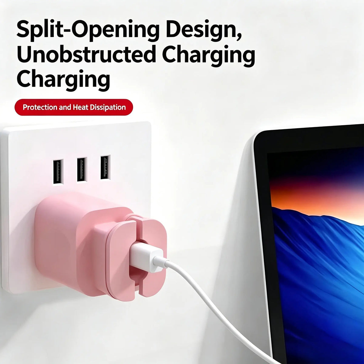 💥Buy 1 get 1 free 🔥2-in-1  Charger Protector with Cord Wrap for 18W/20W Adapters ✅