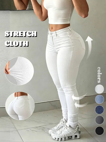 Women's High-Waisted Butt-Lifting Stretch Skinny Jeans