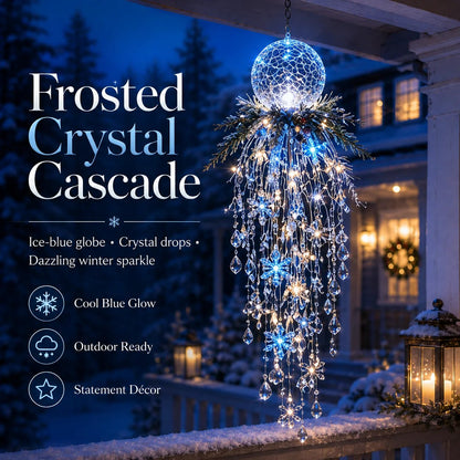 Hanging Snowflake and Crystal LED Porch Decoration ✨❄️