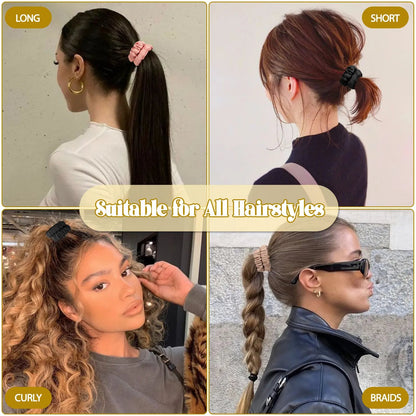 6Pcs Silk Hair Ties Small Silk Scrunchies for Women Girls Thin Skinny Hair Sleep Scrunchies No Damage