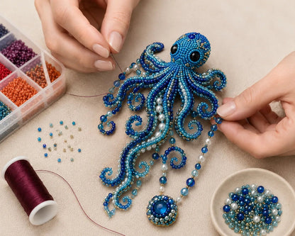 🔥 LAST DAY 49% OFF – 🌊 DIY Ocean Beaded Hand Bracelet Kit | Create Sea-Inspired Wearable Art with Colorful Beads, Ocean Charms & Jewelry Details 🐚💎✨