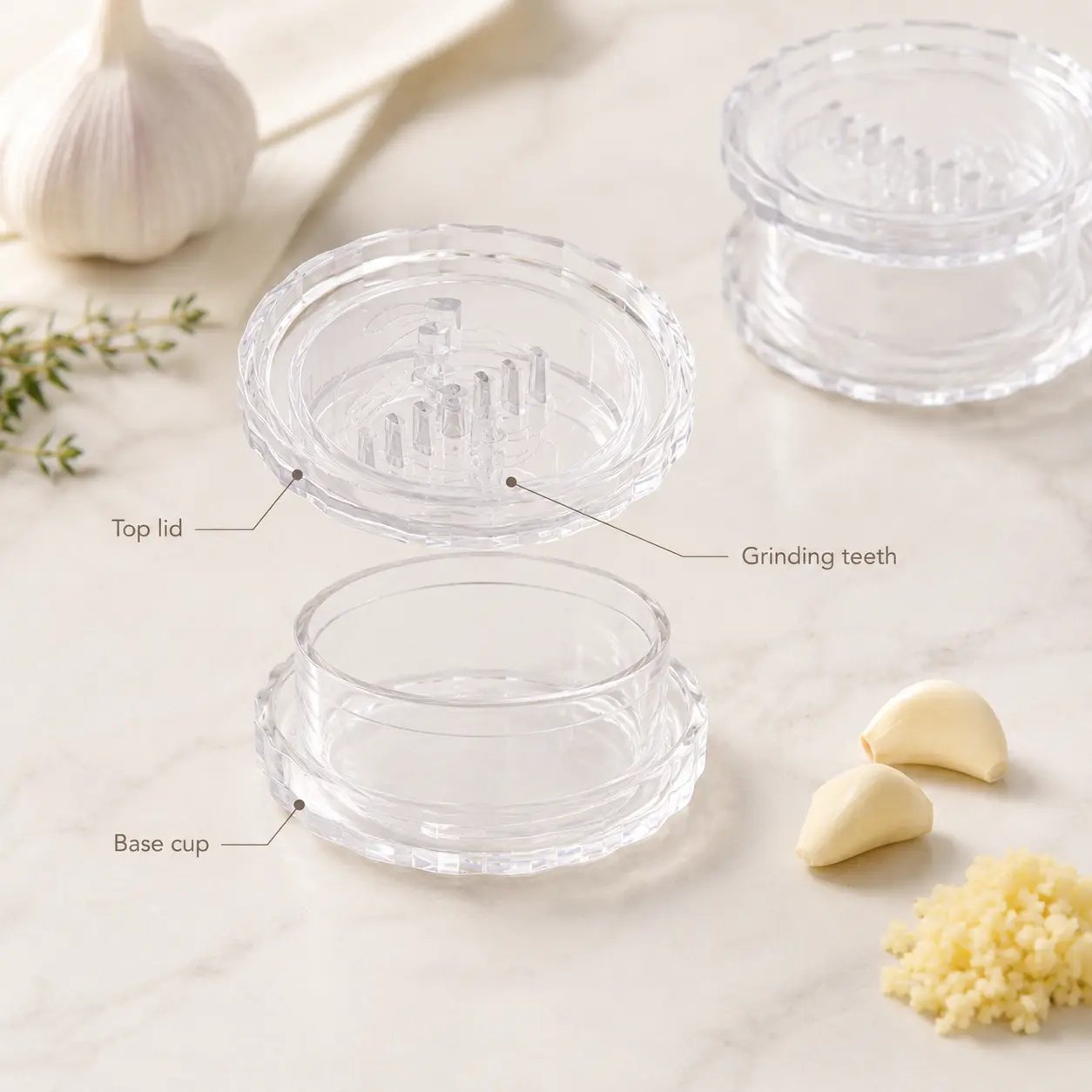 🔥Buy 1 get 1 free for a limited time .Clear Manual Garlic Twister and Ginger Mincer Tool