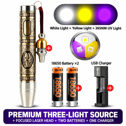 Professional 3-in-1 Gemstone Identification Flashlight