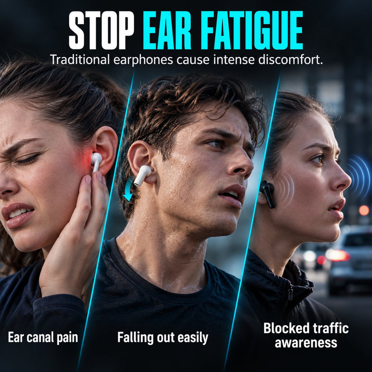 Professional Bone Conduction Sports Headphones Bluetooth 6.0 IP67 Waterproof Open-Ear Wireless Headset for Running and Cycling