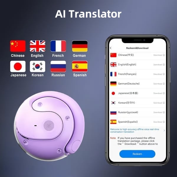 🏆#1 Best Seller ⏰Limited Time 50% OFF 💎AI Translation Wireless OWS Bluetooth5.4 Earphones (Fit iOS & Android)