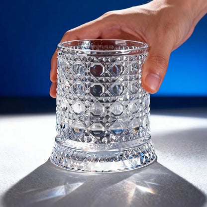 Luxury 360° Spinning Crystal Glass, elegant European-style bar supplies and gifts.