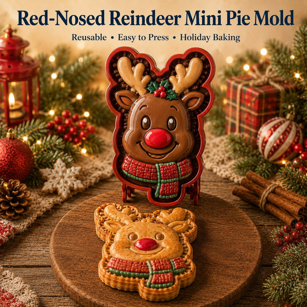 🔥Only $7.99 Last Day Promotion!✨ 🎄16-Design Christmas Mini Pie Mold Collection 🥧
