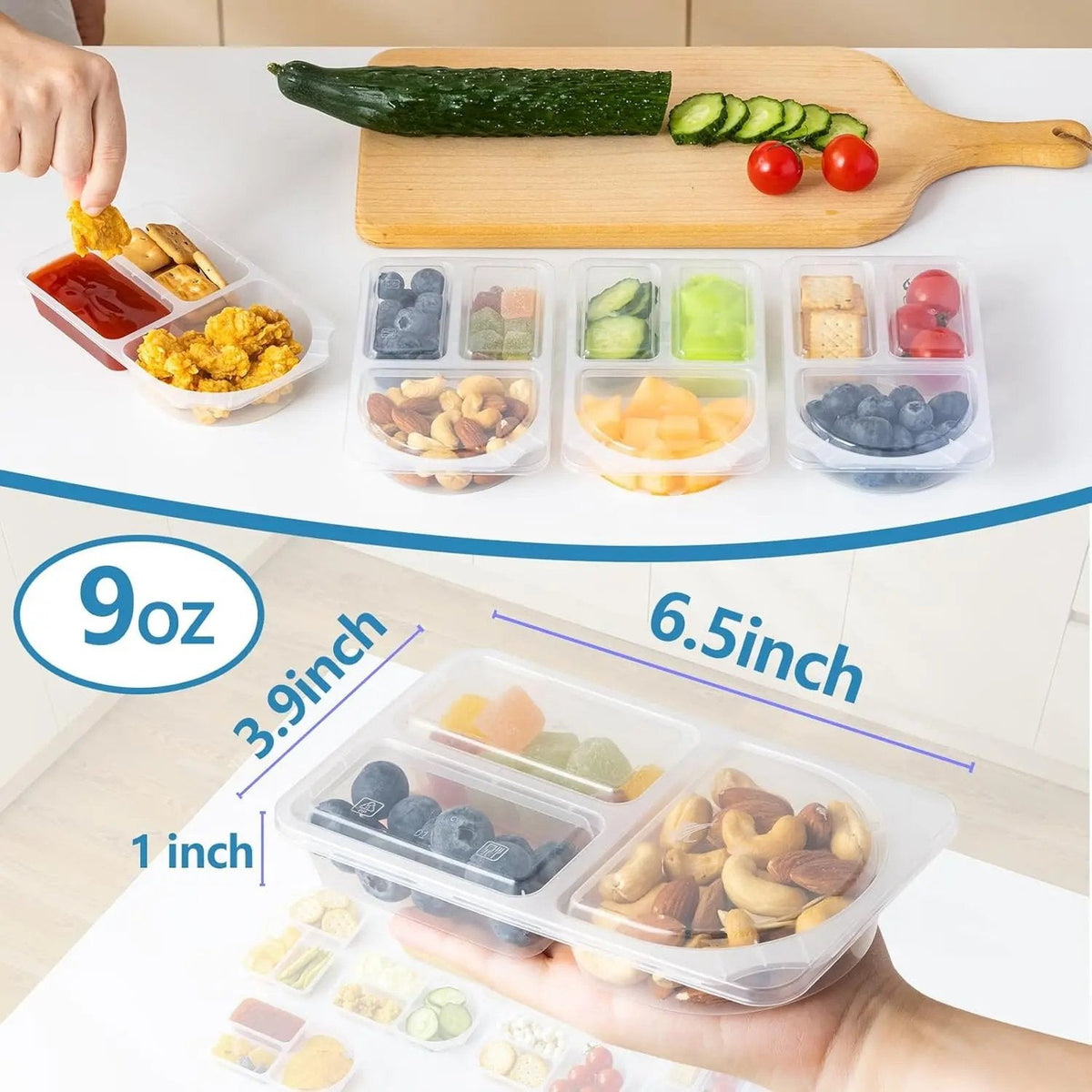 40  sets Reusable Snack Containers