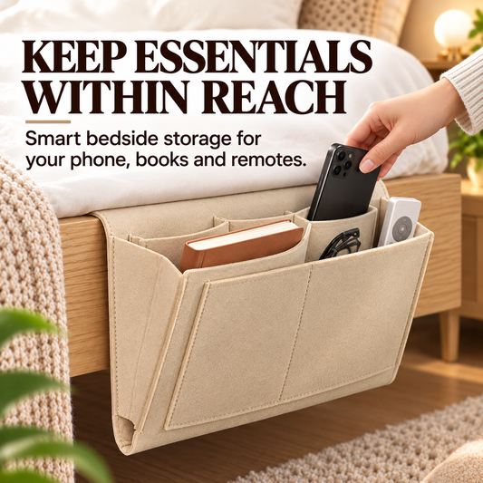 🔥47% OFF Bedside Hanging Organizer – Keep Essentials Within Reach