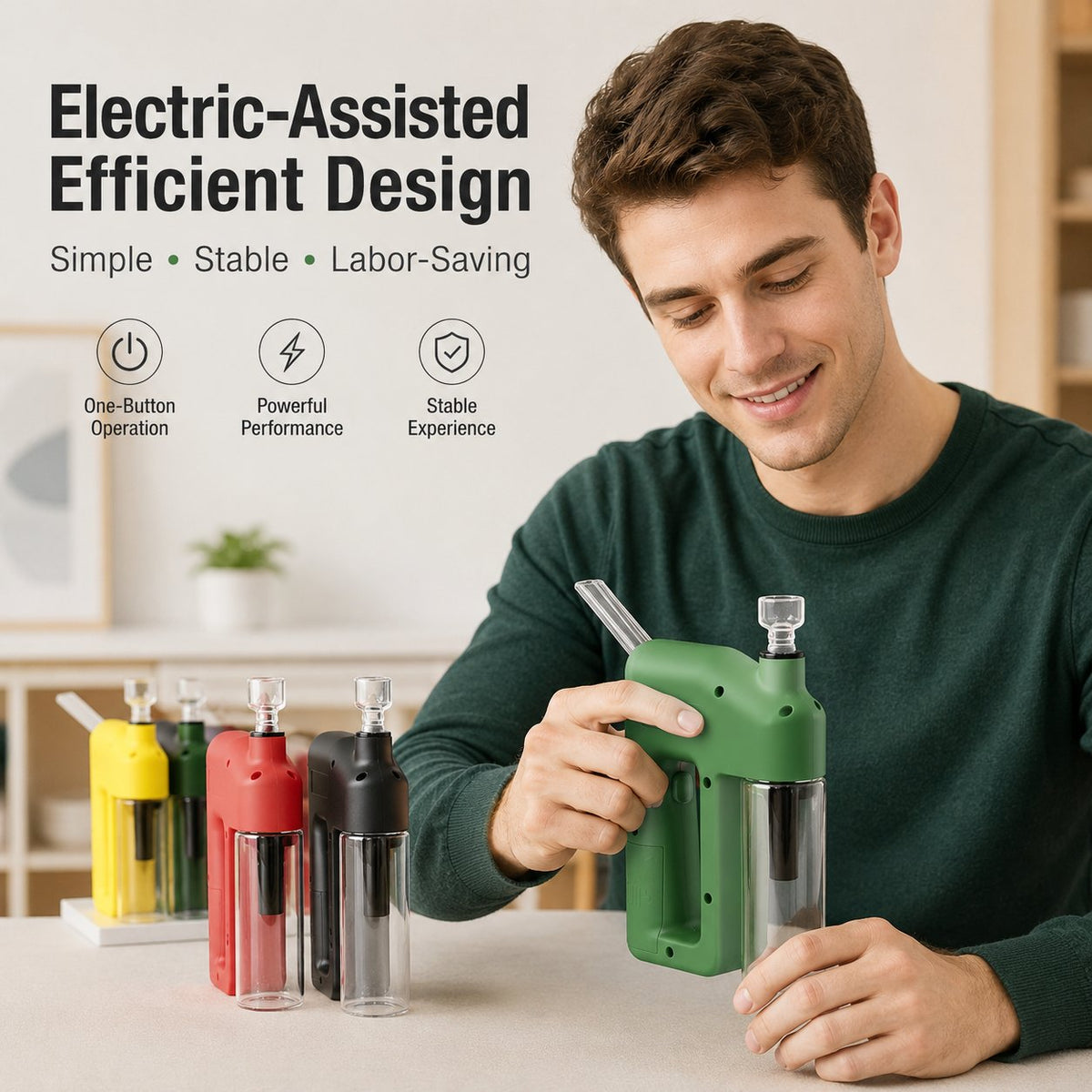 ✨ Portable Handheld Electric Filtration Device | Compact Glass Chamber Design with Electric-Assisted Operation & 6 Color Options