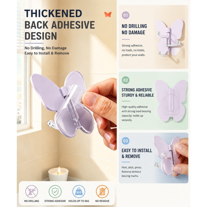 Ganchos adhesivos para baño sin taladrar