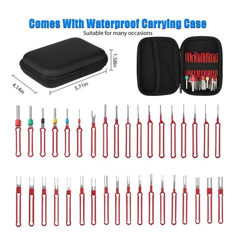 Stainless Steel Car Terminal Removal Tool Kit Wire Harness Extractor
