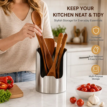 🔥50% OFF🍳 Thickened Stainless Steel Utensil Organizer, Rust Resistant Easy to Clean