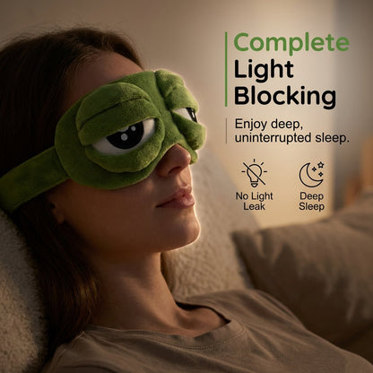🐸 3D Cute Frog Sleep Mask