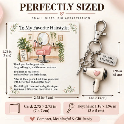 ✨ The 'You Make a Difference' Appreciation Gift Set – Keychain & Greeting Card ✨