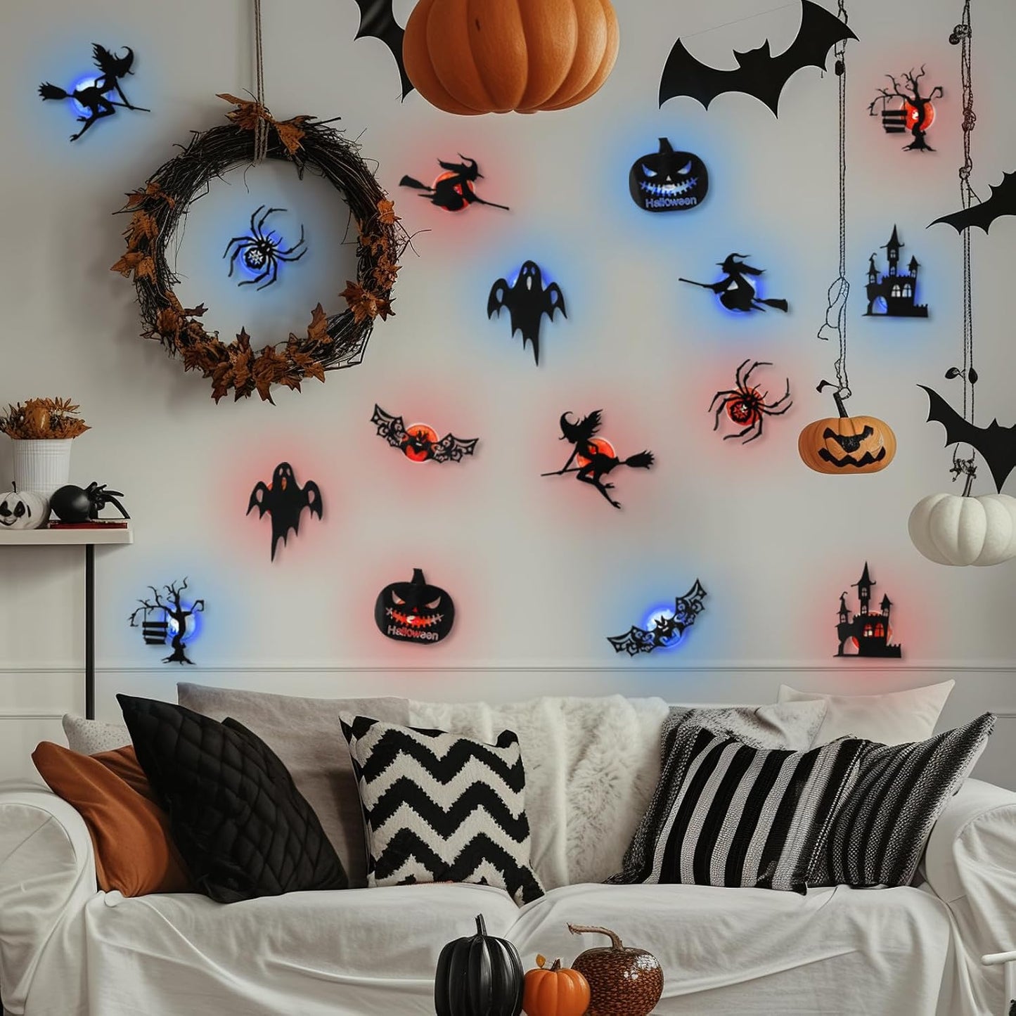 🎃Halloween HOT SALE 60% OFF 🥳💞50K+ SOLD! 👻 Halloween LED Silhouette Wall Light Stickers