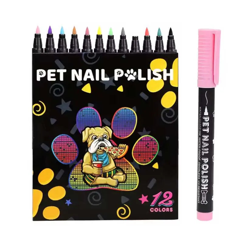 🐾 Dog Nail Polish Pen Washable Pet Nail Decorating Pen No‑bake