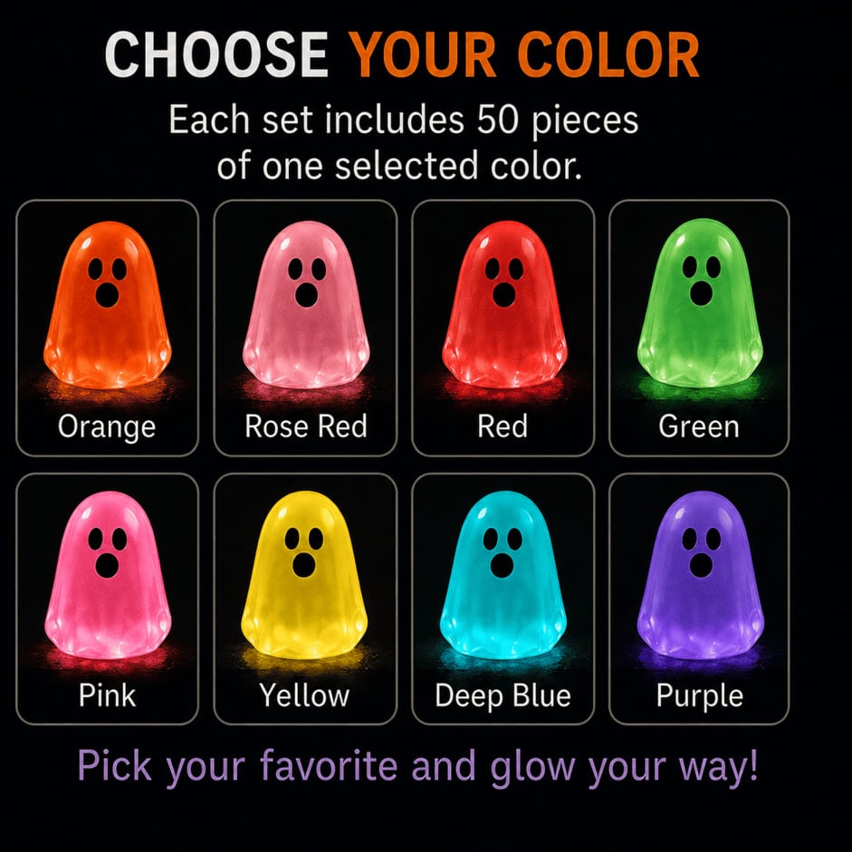 💥 From Only $9.99 👻 Glow-in-the-Dark Mini Ghosts – 8-Colour Halloween Mix