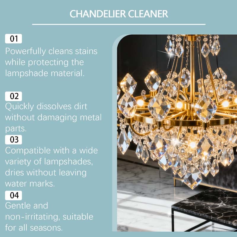 💡49% OFF🧼 Light Fixture Cleaning Spray | Powerful stain removal · Safe for all materials with no residue · Protects metal from oxidation · Suitable for chandeliers and decorative lights