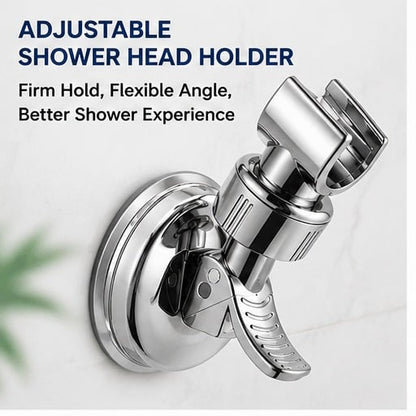 2pcs Adjustable Shower Head Holders Removable Suction Cup Shower Head Bracket No Drill Shower Head Bracket