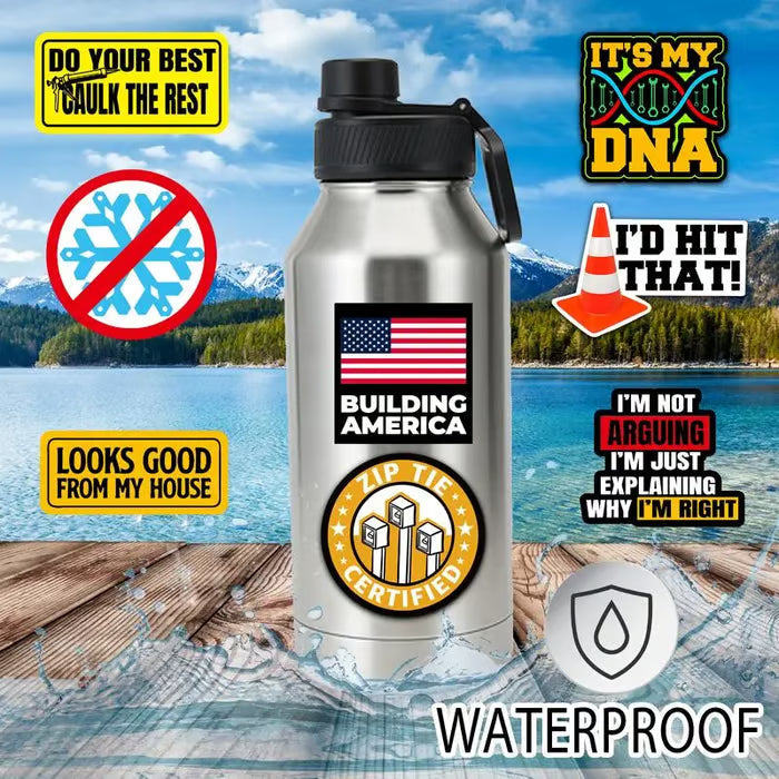🔥2026 Summer Sale - 55Pcs Blue Collar Funny Stickers 👷‍♂️