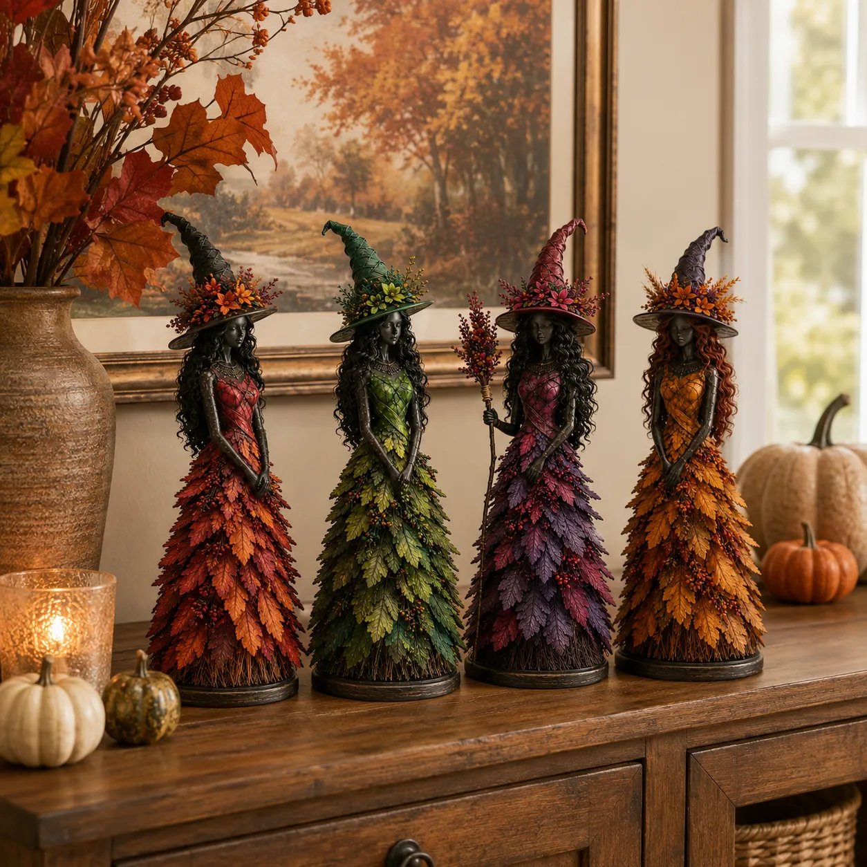 🔥ÚLTIMO DÍA 50% DTO. - 🧙‍♀️Figura de Bruja de Otoño Encantado (📦Compra 2 Envío Gratis)